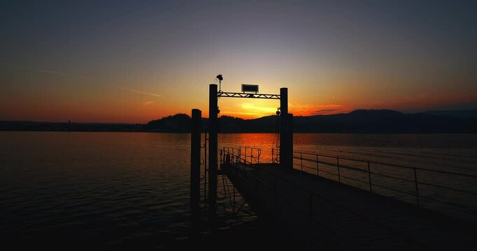  Fantastic Sunset in Angera on Lake Maggiore in Italy.