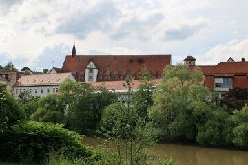 Blick in die Altstadt von Rottenburg am Neckar in Baden-Württemberg	