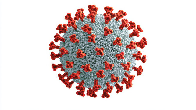 Real coronavirus model in the target green header. Eps 10 vector file.