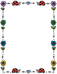 Floral border frame. Doodle flower border. Leaf frame. Hand drawn borders clipart. Spring border png. Educational borders and frames. Teacher school border design. Border frame for kid