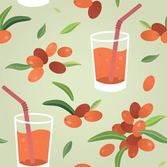 Buckthorn berries and juice pattern