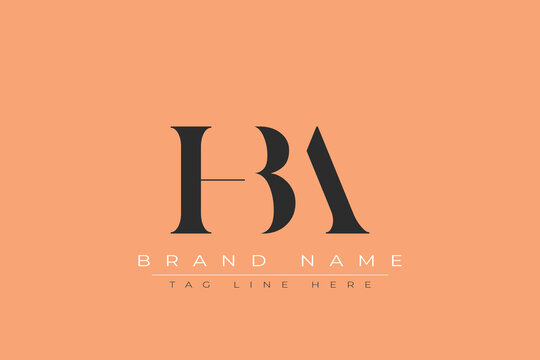 HBA abstract letter logo design. This logo is designed by three abstract letters.