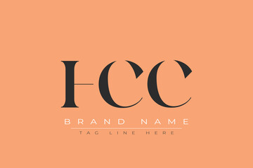 HCC abstract letter logo design. This logo is designed by three abstract letters.