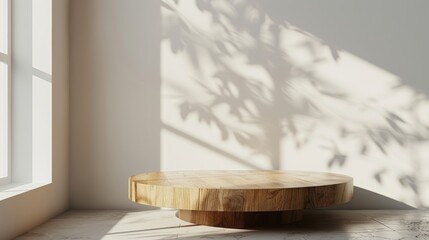 Minimalist Interior Design with Natural Light and Wooden Table