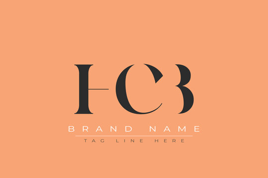 HCB abstract letter logo design. This logo is designed by three abstract letters.