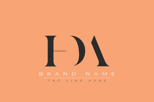 HDA abstract letter logo design. This logo is designed by three abstract letters.