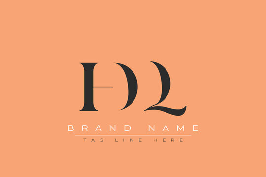 HDQ abstract letter logo design. This logo is designed by three abstract letters.