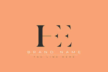 HEE abstract letter logo design. This logo is designed by three abstract letters.