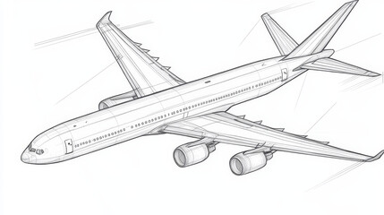 Vector airplane illustration top view and aircraft transportation travel way design journey object.