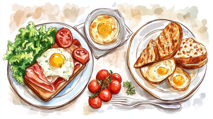 Hand drawn food sketch for menu restaurant product and doodle meal cuisine vector illustration.