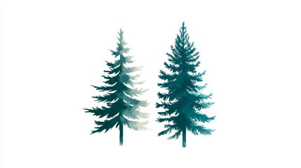 Obraz premium Forest tree vector silhouette outdoor travel green silhouette forest logo coniferous natural badge tops pine spruce branch cedar and plant leaf abstract stem drawing vector illustration