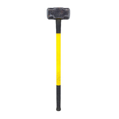 Durable rubber mallet with a strong yellow handle