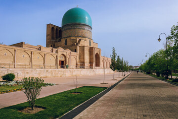 Kok Gumbaz Mosque at sunset, Hidden gem near Samarkand, Shahrisabz, Uzbekistan, Central asia	

