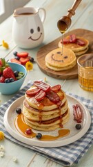 pancakes with strawberries