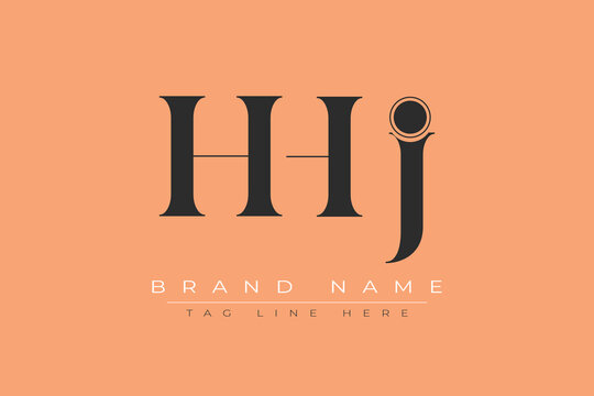 HHJ abstract letter logo design. This logo is designed by three abstract letters.