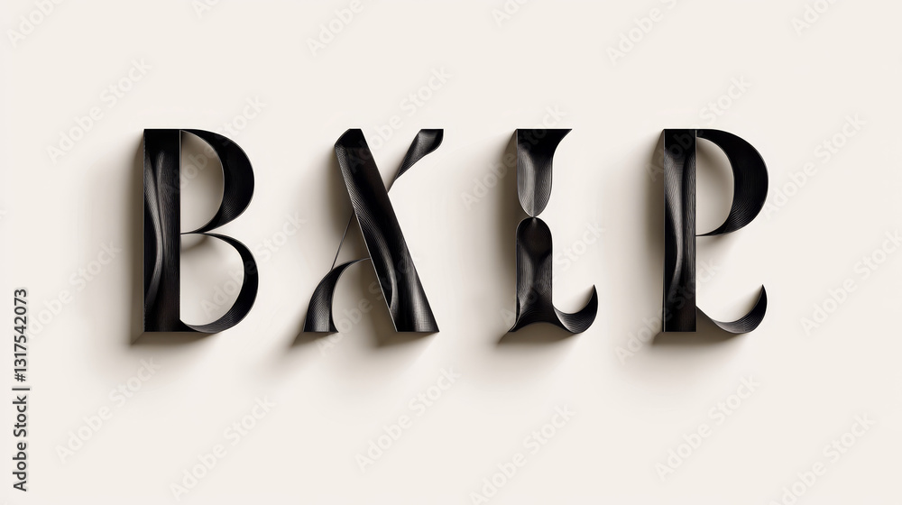 Poster font space alphabet typeface script with minimal design typographic modern graphic vector illustrati