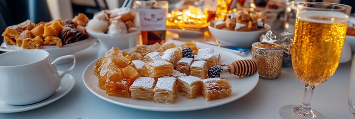 Fototapeta premium High Tea Delectable Pastries Cakes Food Photography