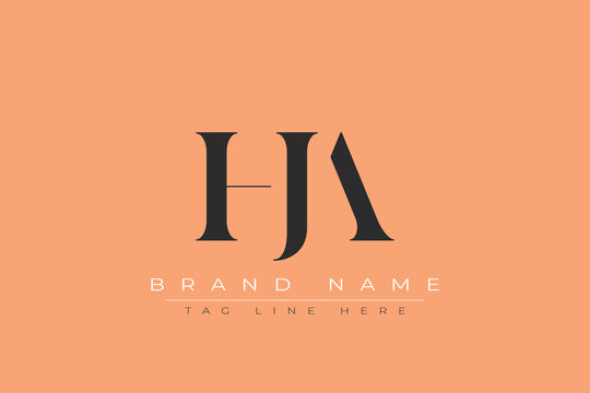 HJA abstract letter logo design. This logo is designed by three abstract letters.