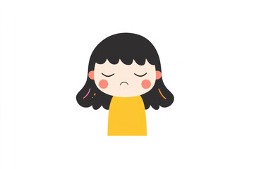 A contemplative girl with a melancholic expression, capturing the essence of sorrow and introspection, ideal for themes around emotional struggles and thoughtful moments.