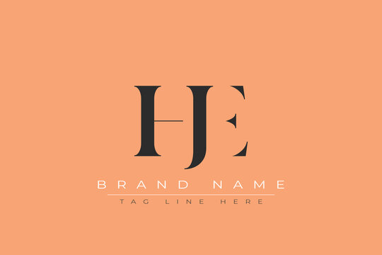 HJE abstract letter logo design. This logo is designed by three abstract letters.