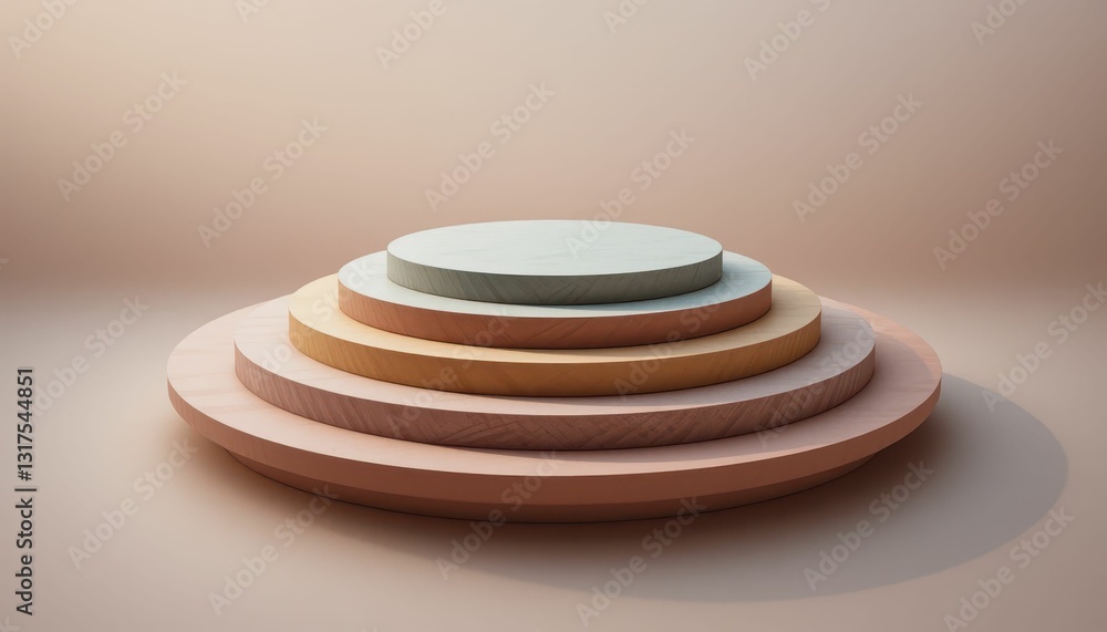 Poster elegant layered circles for product display and presentation
