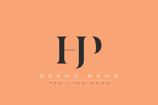 HJP abstract letter logo design. This logo is designed by three abstract letters.