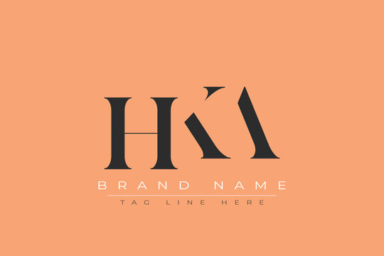HKA abstract letter logo design. This logo is designed by three abstract letters.