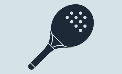 Pickleball paddle silhouette vector icon