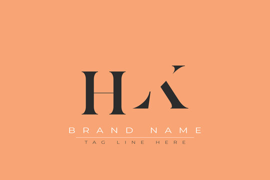 HLK abstract letter logo design. This logo is designed by three abstract letters.
