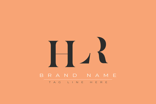 HLR abstract letter logo design. This logo is designed by three abstract letters.