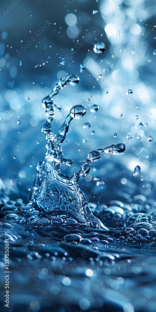 Poster water droplets in motion: a dynamic display of liquid dynamics
