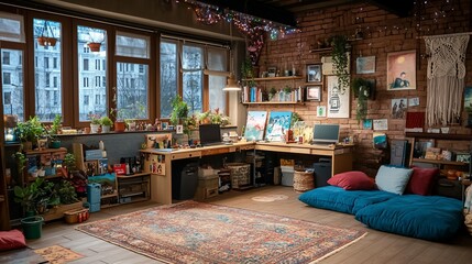 Eclectic Artist Studio Apartment Interior Design