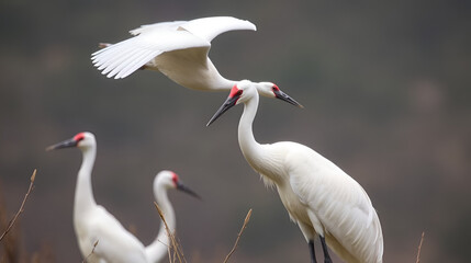 Obraz premium Endangered whooping crane
