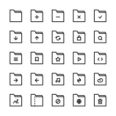 Folder icon set. Folder vector icon.
