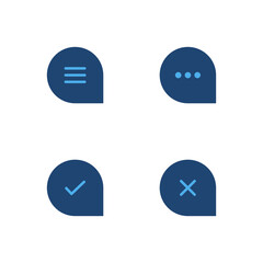Chat icon set. Message icon. Chat bubble icon vector.
