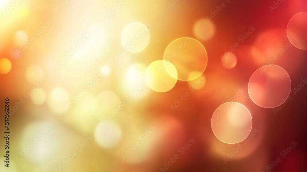 Poster abstract warm-toned bokeh background with blurred circles of light.
