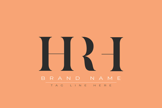 HRH abstract letter logo design. This logo is designed by three abstract letters.