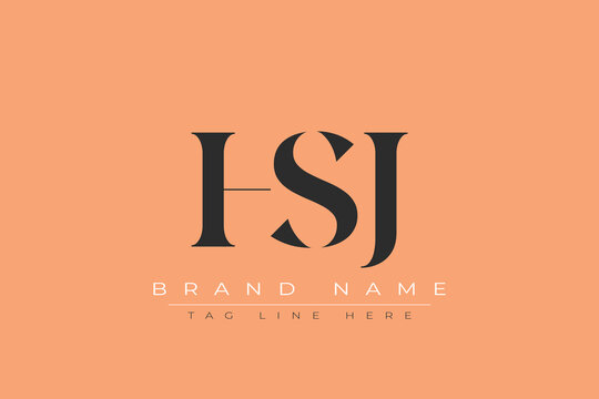 HSJ abstract letter logo design. This logo is designed by three abstract letters.
