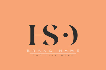 HSO abstract letter logo design. This logo is designed by three abstract letters.