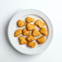 Crispy Chicken Nuggets Recipe  Guide on white background