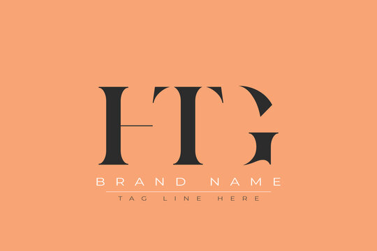 HTG abstract letter logo design. This logo is designed by three abstract letters.