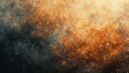 Fototapeta premium Abstract textured background with orange and brown hues, resembling smoke or cloud patterns. 