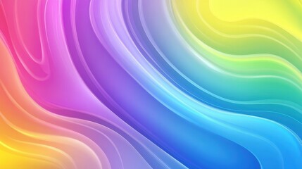 Vibrant abstract wave pattern with smooth gradients in rainbow colors creating a dynamic backdrop