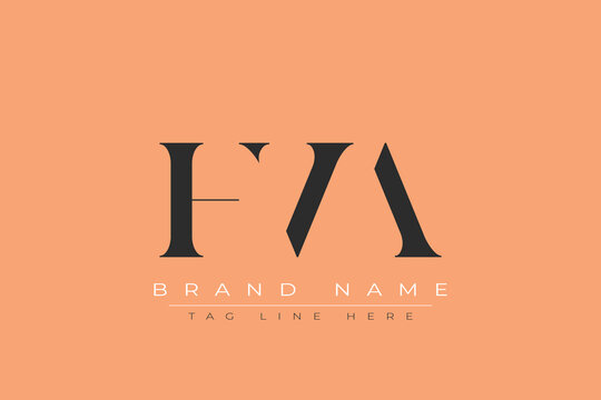 HVA abstract letter logo design. This logo is designed by three abstract letters.