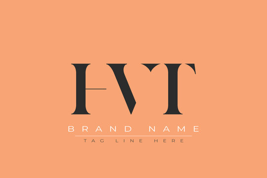 HVT abstract letter logo design. This logo is designed by three abstract letters.