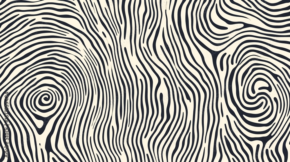 Poster abstract fingerprint swirl texture, seamless cream squiggle pattern