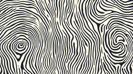 Abstract fingerprint swirl texture, seamless cream squiggle pattern