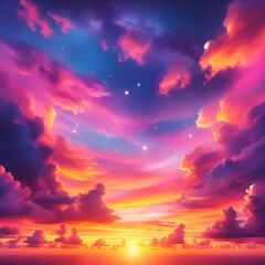 Fototapeta premium Fantastic Sunset Sky