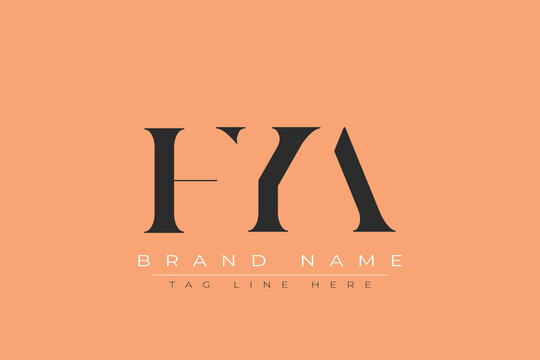 HYA abstract letter logo design. This logo is designed by three abstract letters.