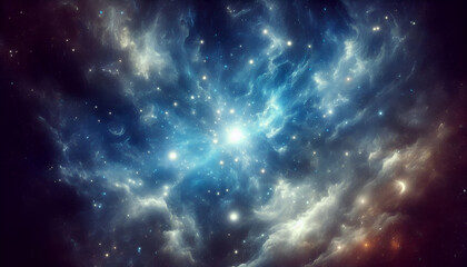 Fototapeta premium Blue Galaxy